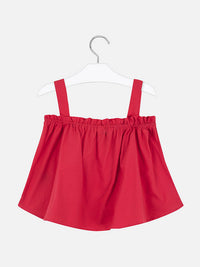 Túnica popelin bordada Melancia   (Rosa Choque)  para Menina - Mayoral