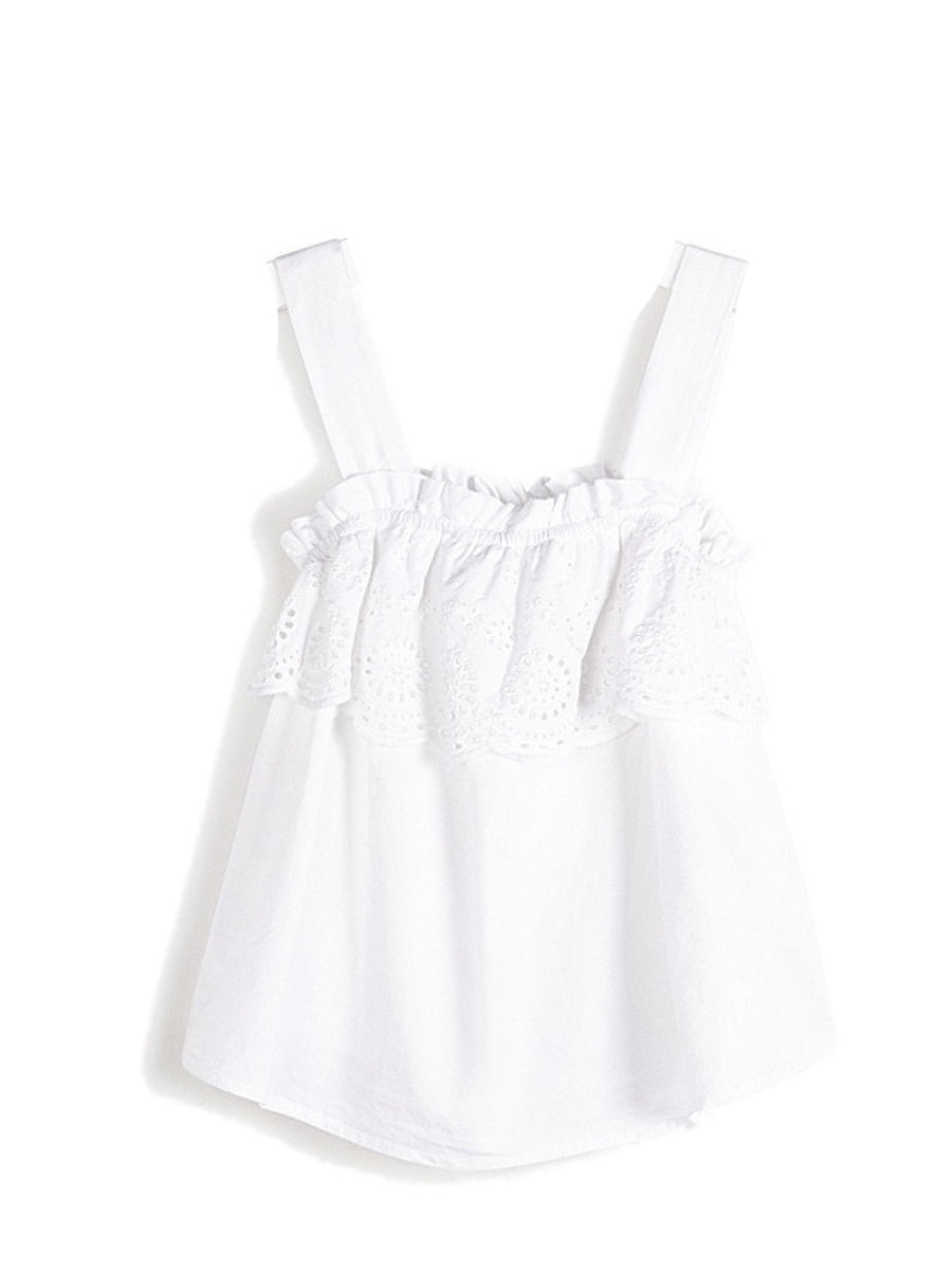 Túnica popelin bordada Branco     (Branco)  para Menina - Mayoral