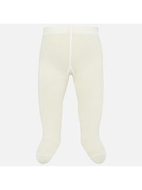 Meia calça folhos Crú        (Creme / Pérola)  para Bebé Menina - Mayoral