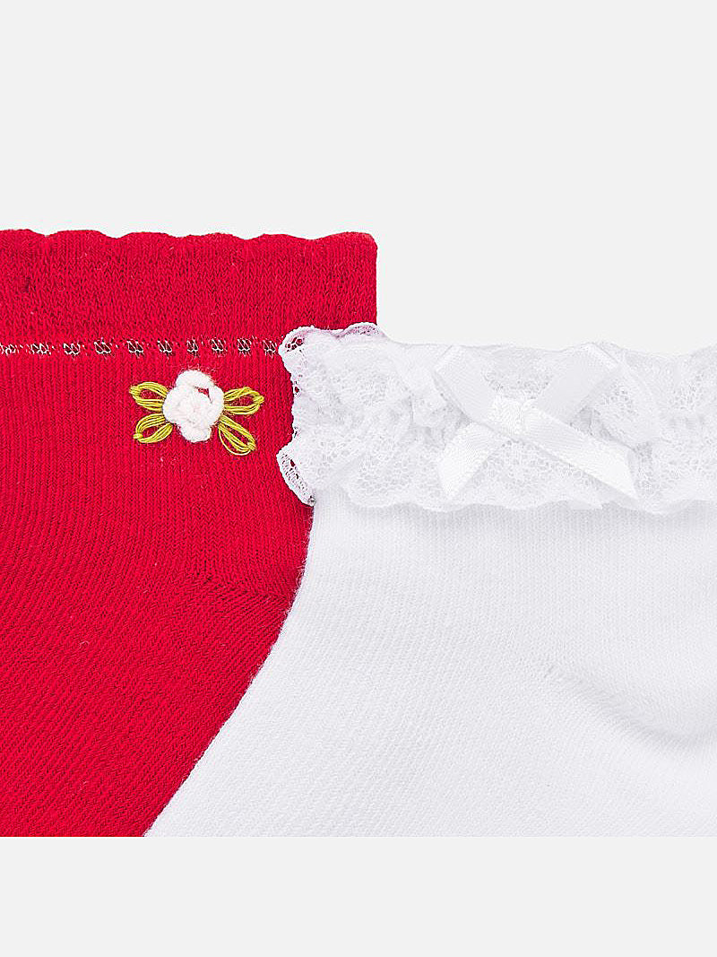 Pack 2 soquetes Vermelho   (Vermelho)  para Bebé Menina - Mayoral