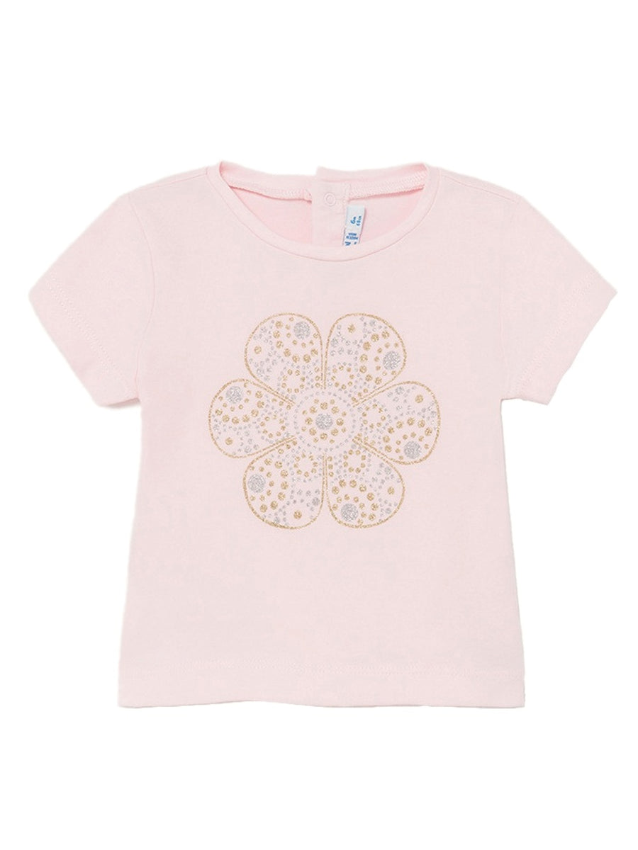 Camiseta básica Rosa       (Rosa Bébé)  para Bebé Menina - Mayoral