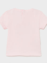 Camiseta básica Rosa       (Rosa Bébé)  para Bebé Menina - Mayoral