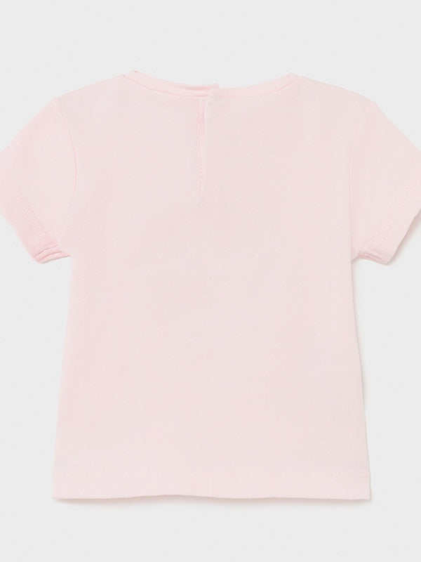 Camiseta básica Rosa       (Rosa Bébé)  para Bebé Menina - Mayoral