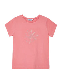 Camiseta básica Flamingo   (Salmão)  para Menina - Mayoral