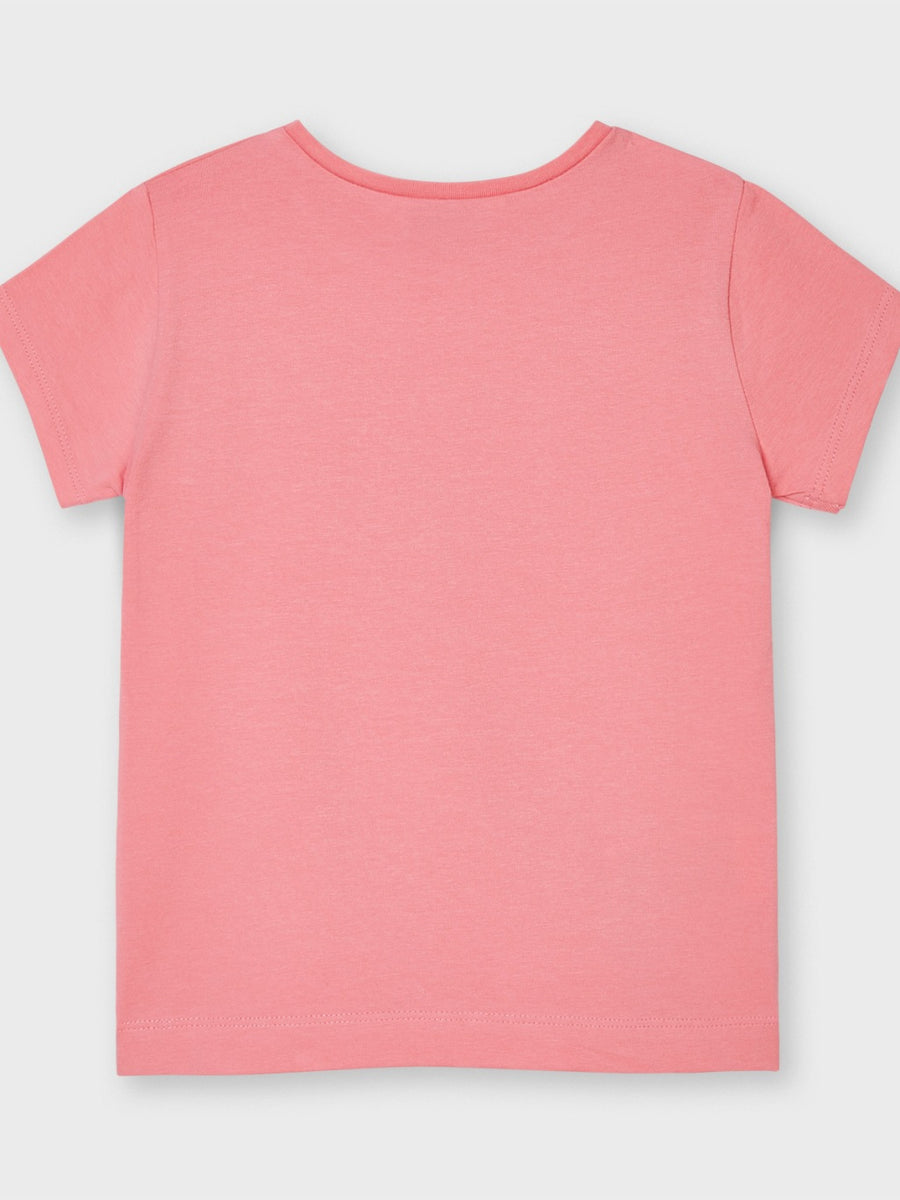 Camiseta básica Flamingo   (Salmão)  para Menina - Mayoral