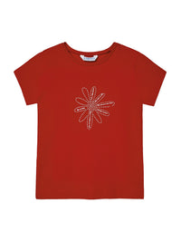 Camiseta básica Papoila    (Vermelho)  para Menina - Mayoral