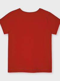 Camiseta básica Papoila    (Vermelho)  para Menina - Mayoral