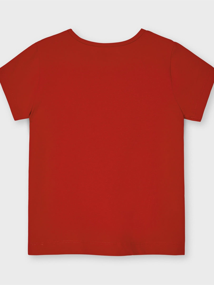 Camiseta básica Papoila    (Vermelho)  para Menina - Mayoral
