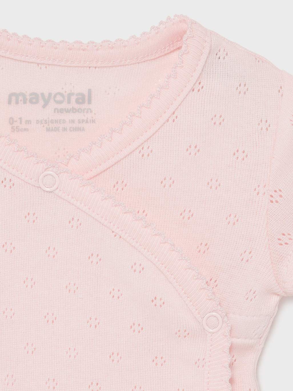 Body m/curta básico Rosa baby  (Rosa Bébé)  para Bebé Menina - Mayoral