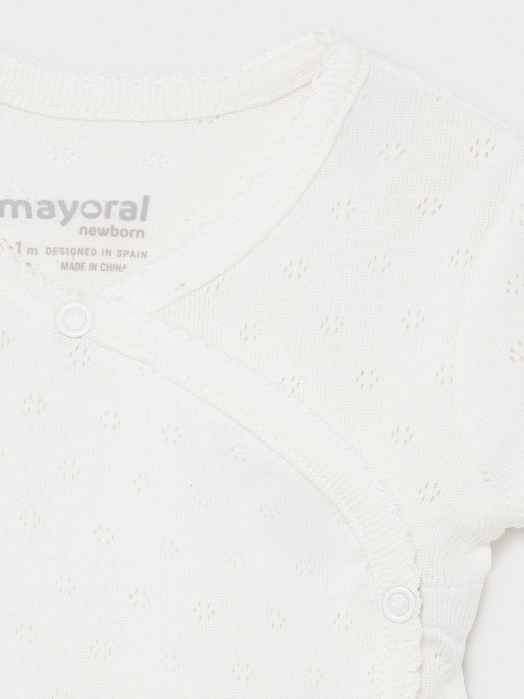 Body m/curta básico Crú        (Creme / Pérola)  para Bebé Menina - Mayoral