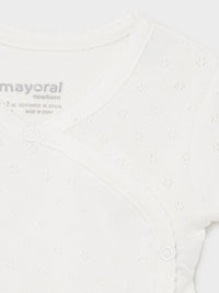 Body m/curta básico Crú        (Creme / Pérola)  para Bebé Menina - Mayoral