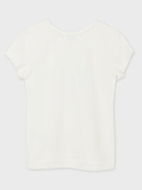 Camiseta básica Crú        (Creme / Pérola)  para Menina - Mayoral