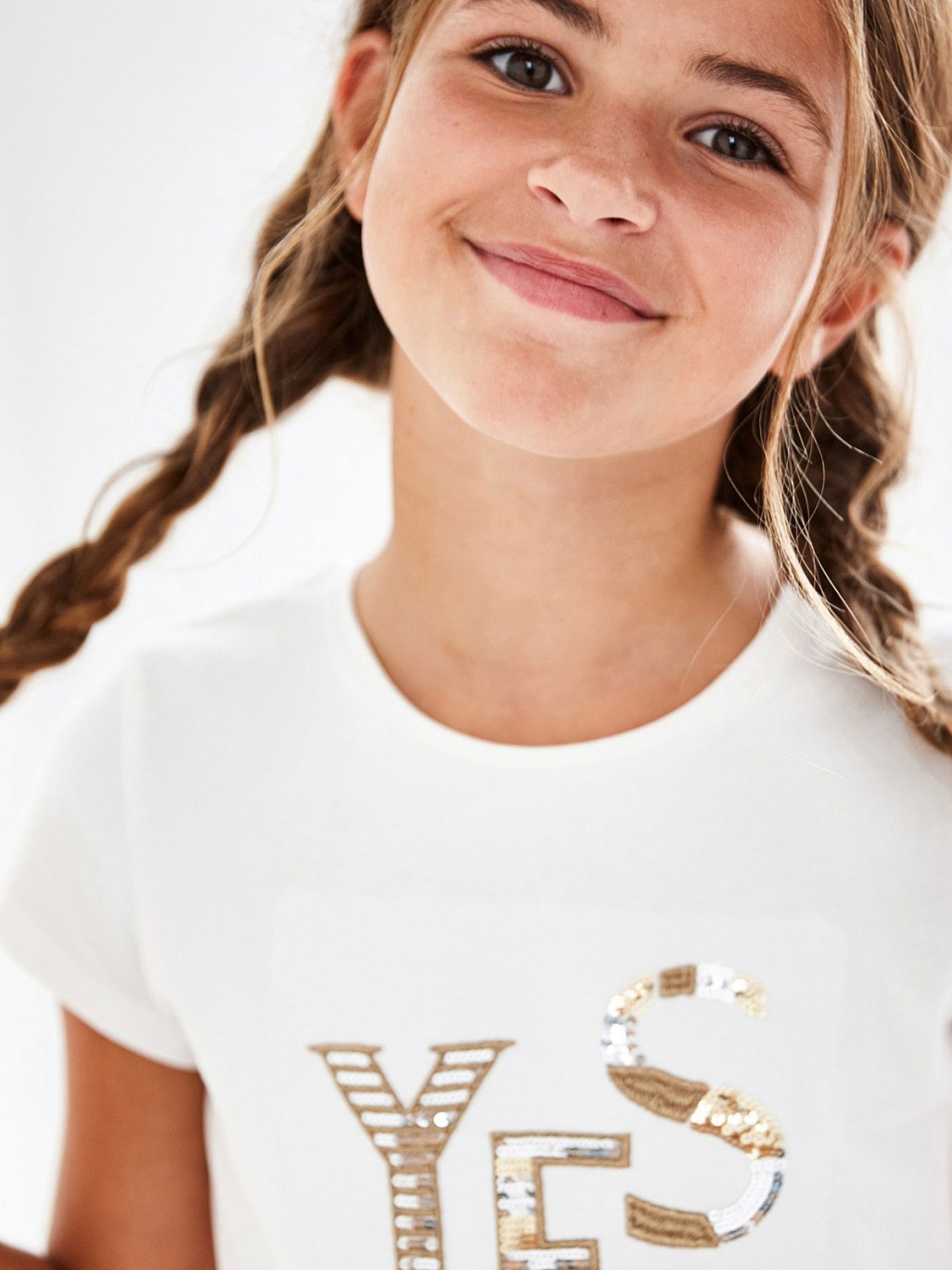 Camiseta básica Crú        (Creme / Pérola)  para Menina - Mayoral