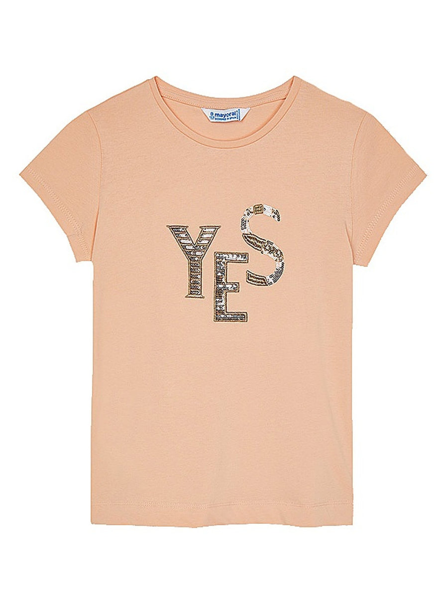 Camiseta básica Alperce    (Laranja Outono)  para Menina - Mayoral