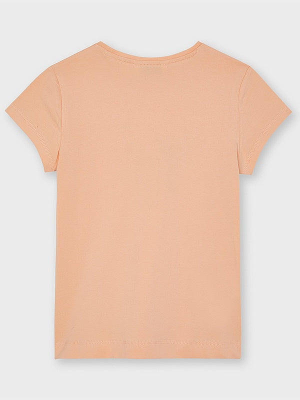 Camiseta básica Alperce    (Laranja Outono)  para Menina - Mayoral