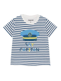 Camiseta riscas Além mar   (Azul)  para Bebé Menino - Mayoral