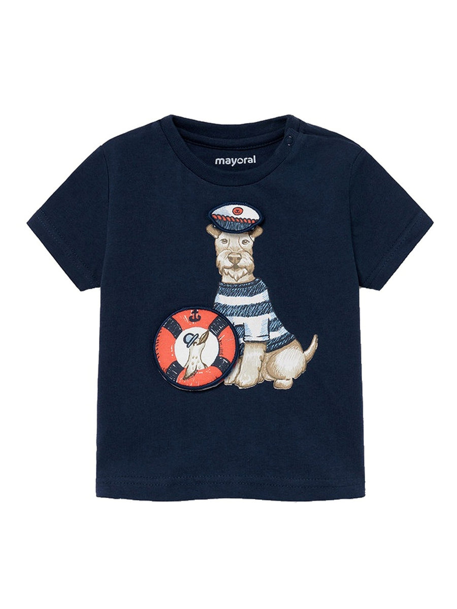 T-shirt "play" cachorros Nautico    (Marinho)  para Bebé Menino - Mayoral