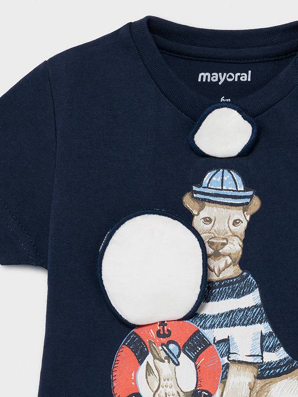 T-shirt "play" cachorros Nautico    (Marinho)  para Bebé Menino - Mayoral