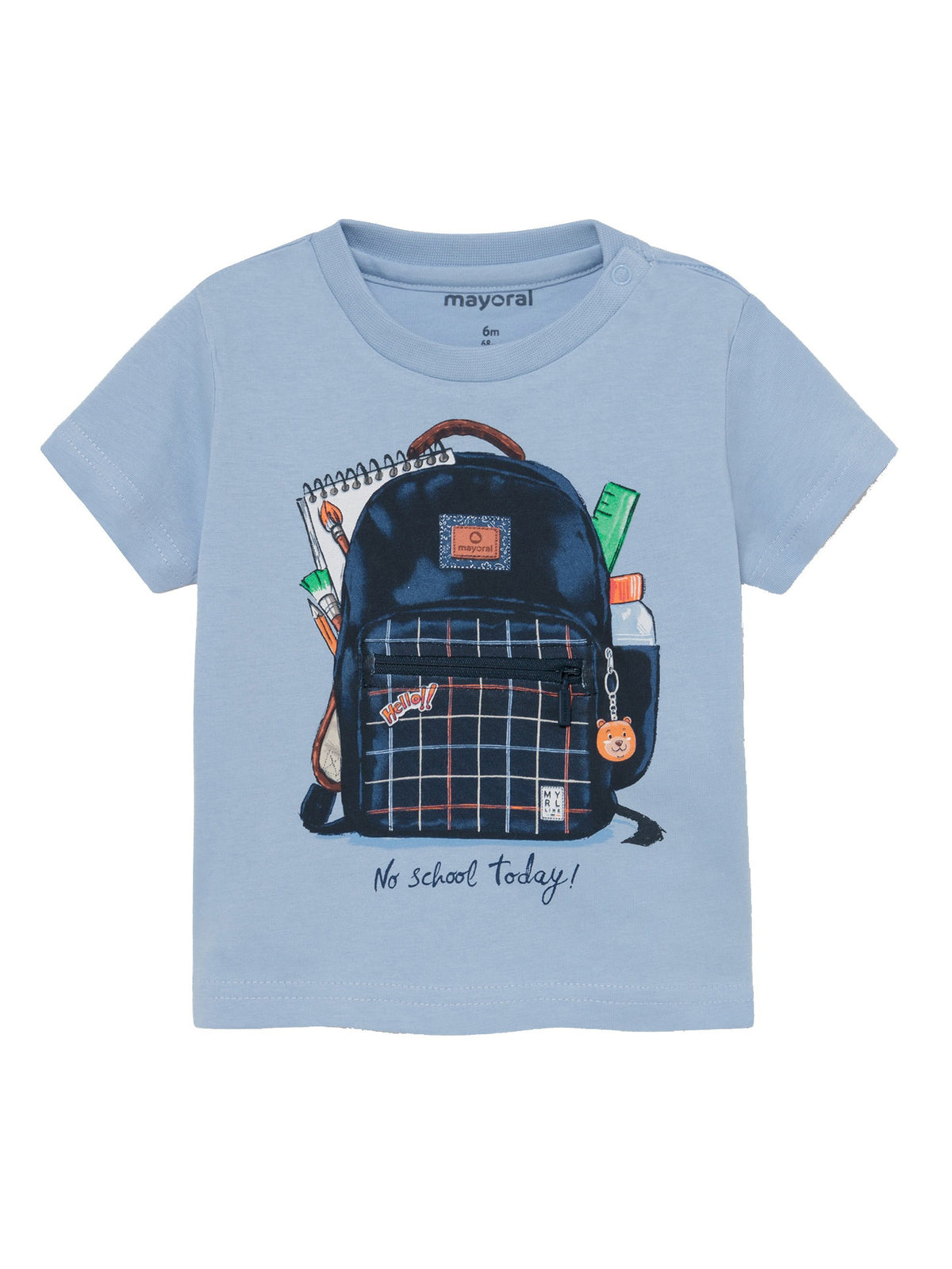 T-shirt "play" mochila Lavanda    (Celeste)  para Bebé Menino - Mayoral