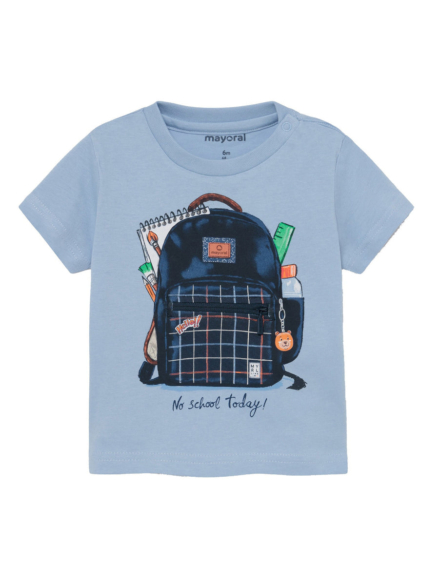 T-shirt "play" mochila Lavanda    (Celeste)  para Bebé Menino - Mayoral
