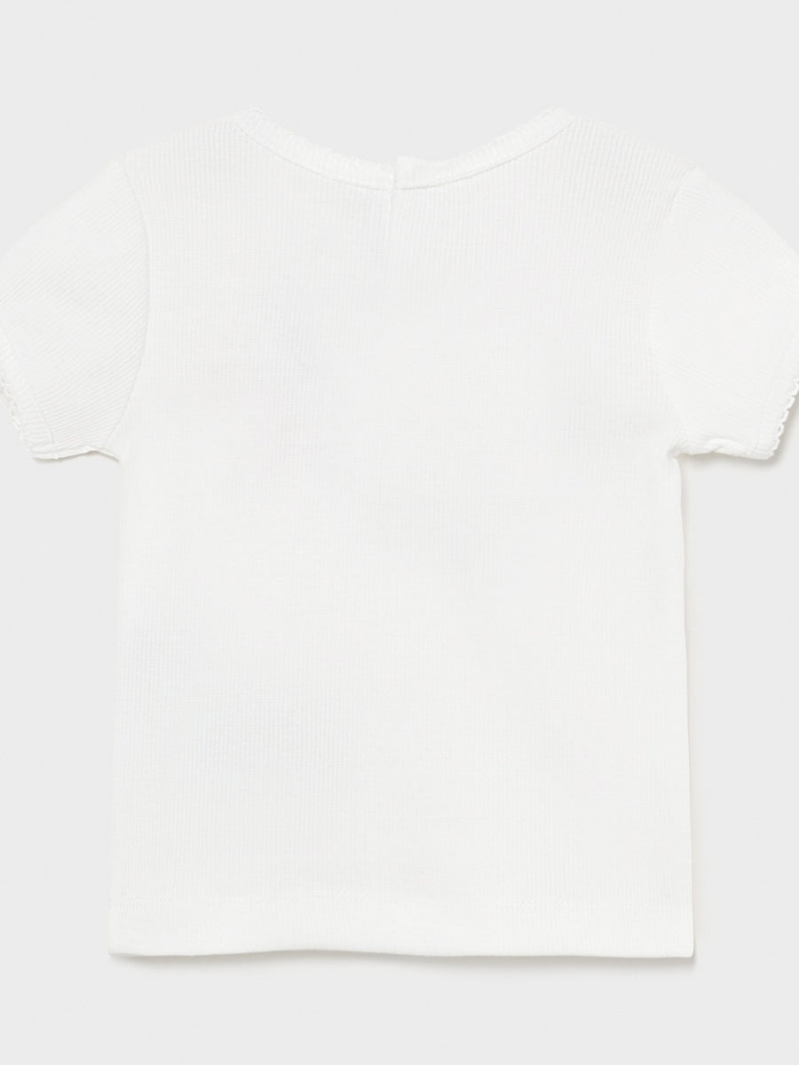 T-shirt canale Branco     (Branco)  para Bebé Menina - Mayoral