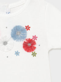 T-shirt canale Branco     (Branco)  para Bebé Menina - Mayoral