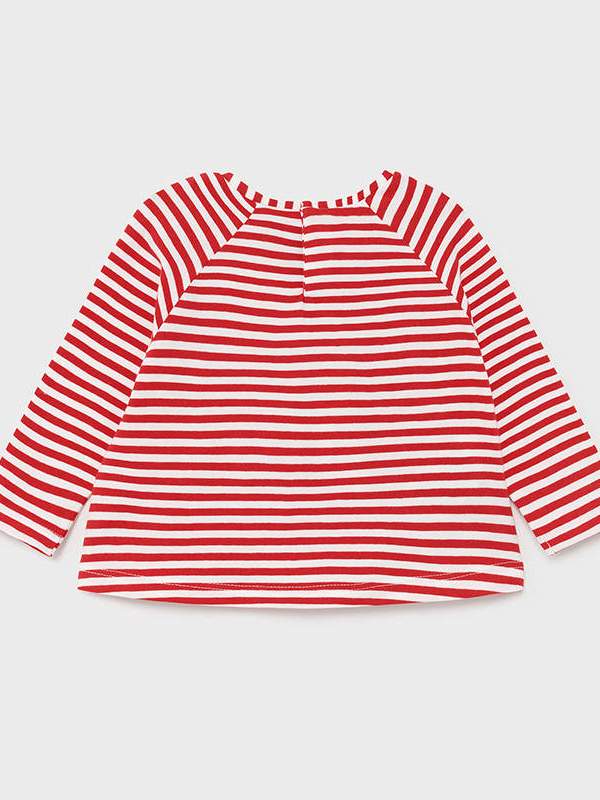 Camiseta riscas Papoila    (Vermelho)  para Bebé Menina - Mayoral