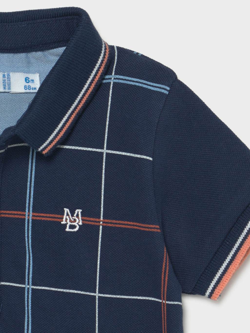 Polo m/curta xadrez Azul       (Marinho)  para Bebé Menino - Mayoral