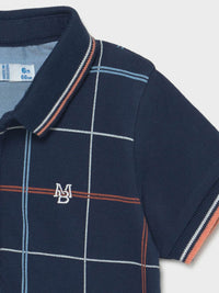 Polo m/curta xadrez Azul       (Marinho)  para Bebé Menino - Mayoral