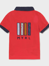 Polo m/curta aplicações Cyber red  (Vermelho)  para Bebé Menino - Mayoral