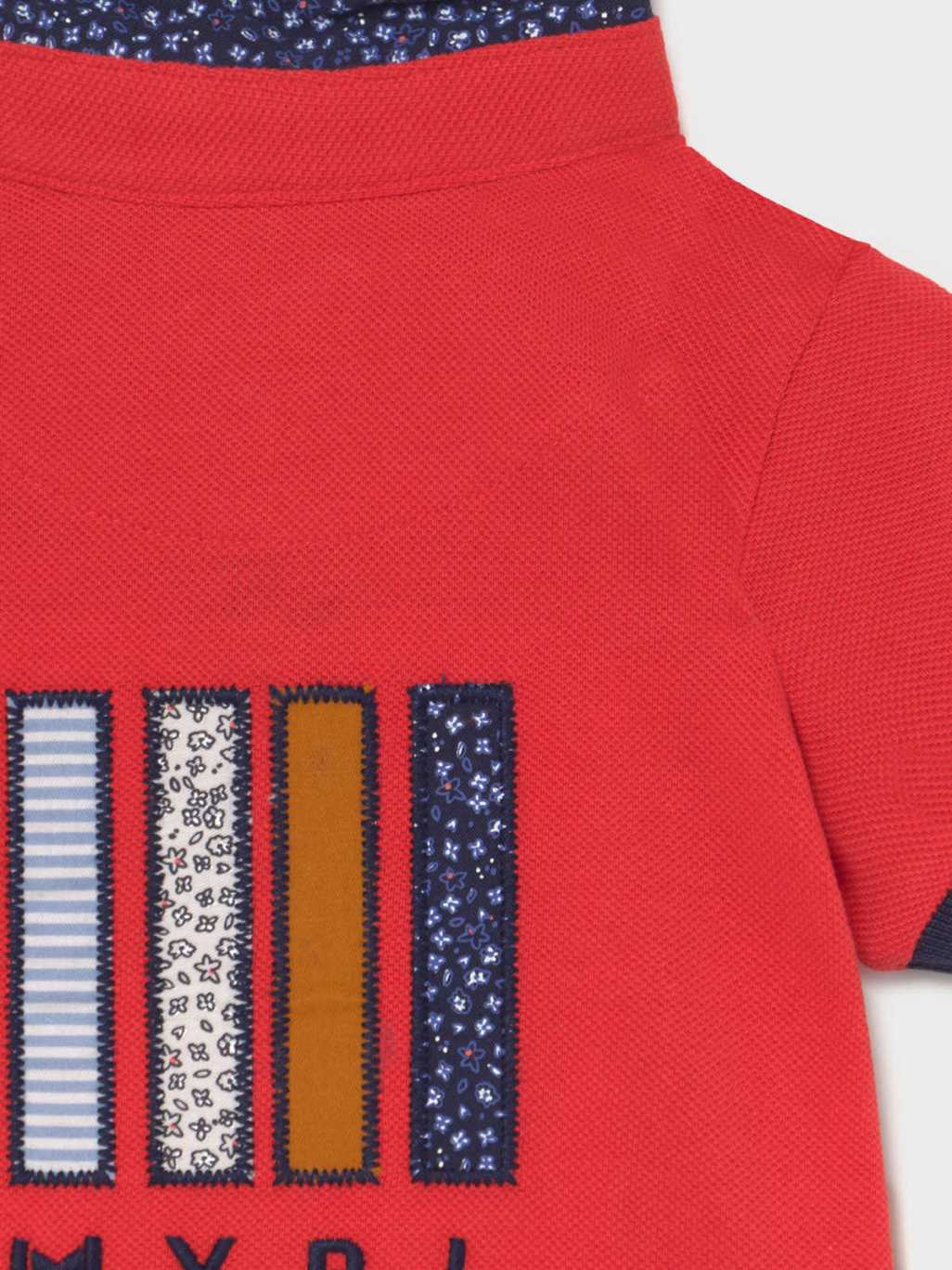 Polo m/curta aplicações Cyber red  (Vermelho)  para Bebé Menino - Mayoral