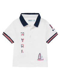 Polo m/curta bordados Branco     (Branco)  para Bebé Menino - Mayoral