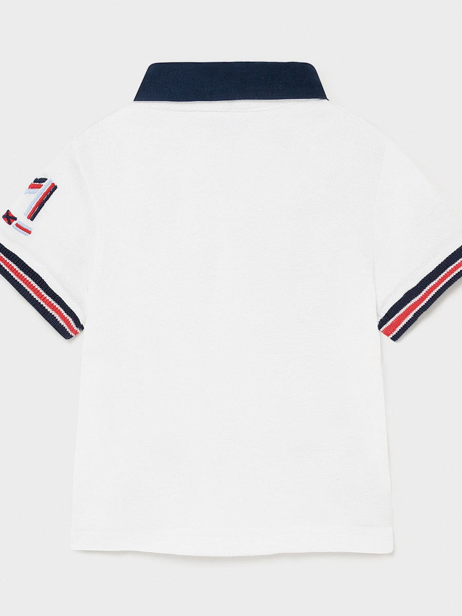 Polo m/curta bordados Branco     (Branco)  para Bebé Menino - Mayoral