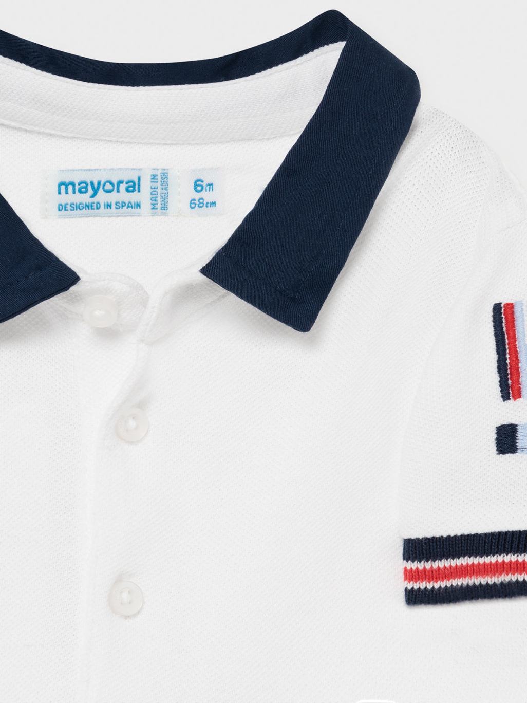 Polo m/curta bordados Branco     (Branco)  para Bebé Menino - Mayoral
