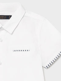 Camisa m/curta clássica Branco     (Branco)  para Bebé Menino - Mayoral