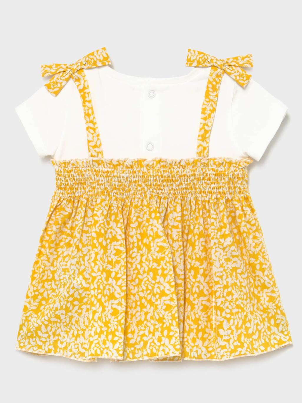 Tunica combinada Mostarda   (Amarelo)  para Bebé Menina - Mayoral