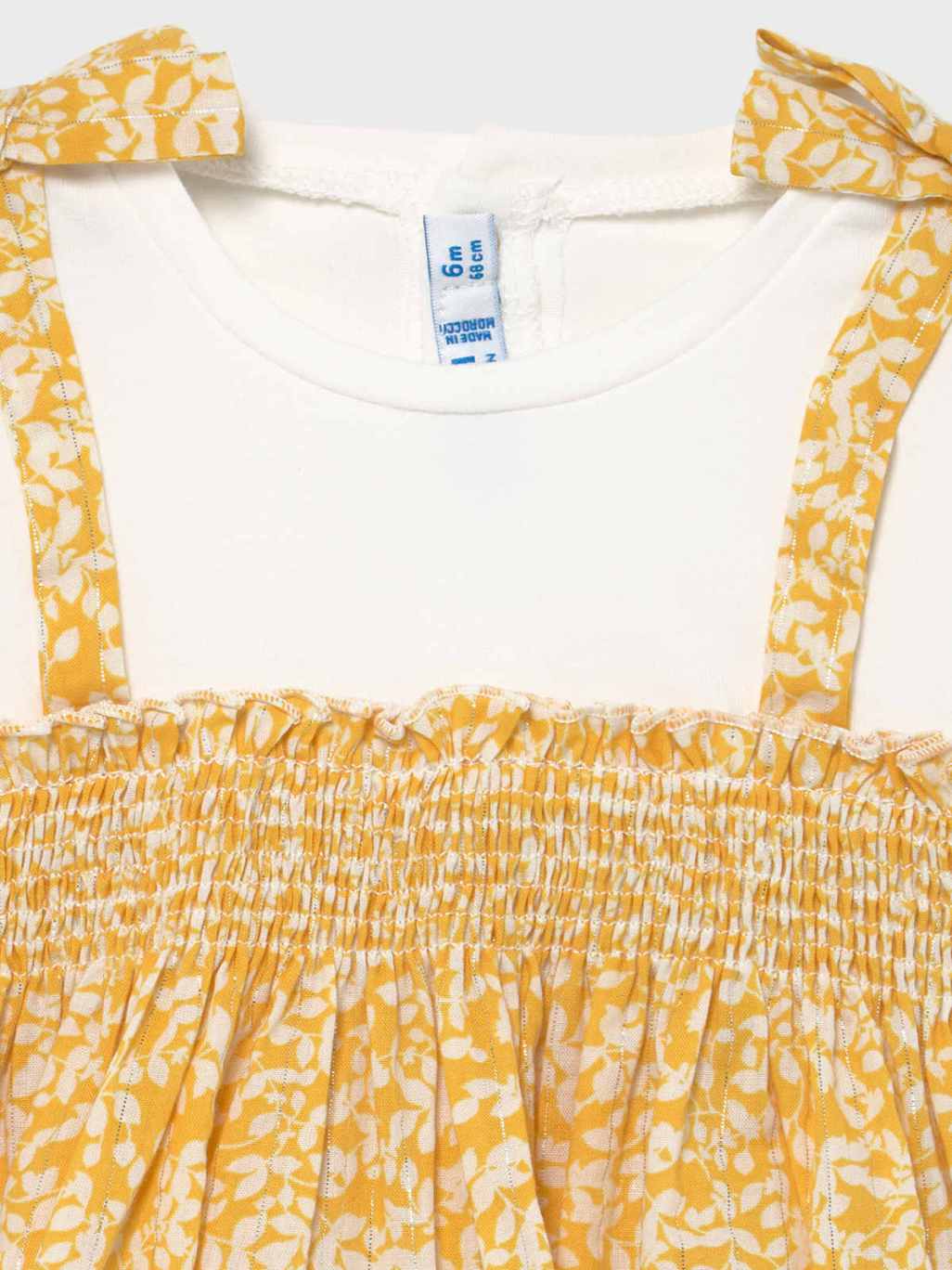 Tunica combinada Mostarda   (Amarelo)  para Bebé Menina - Mayoral