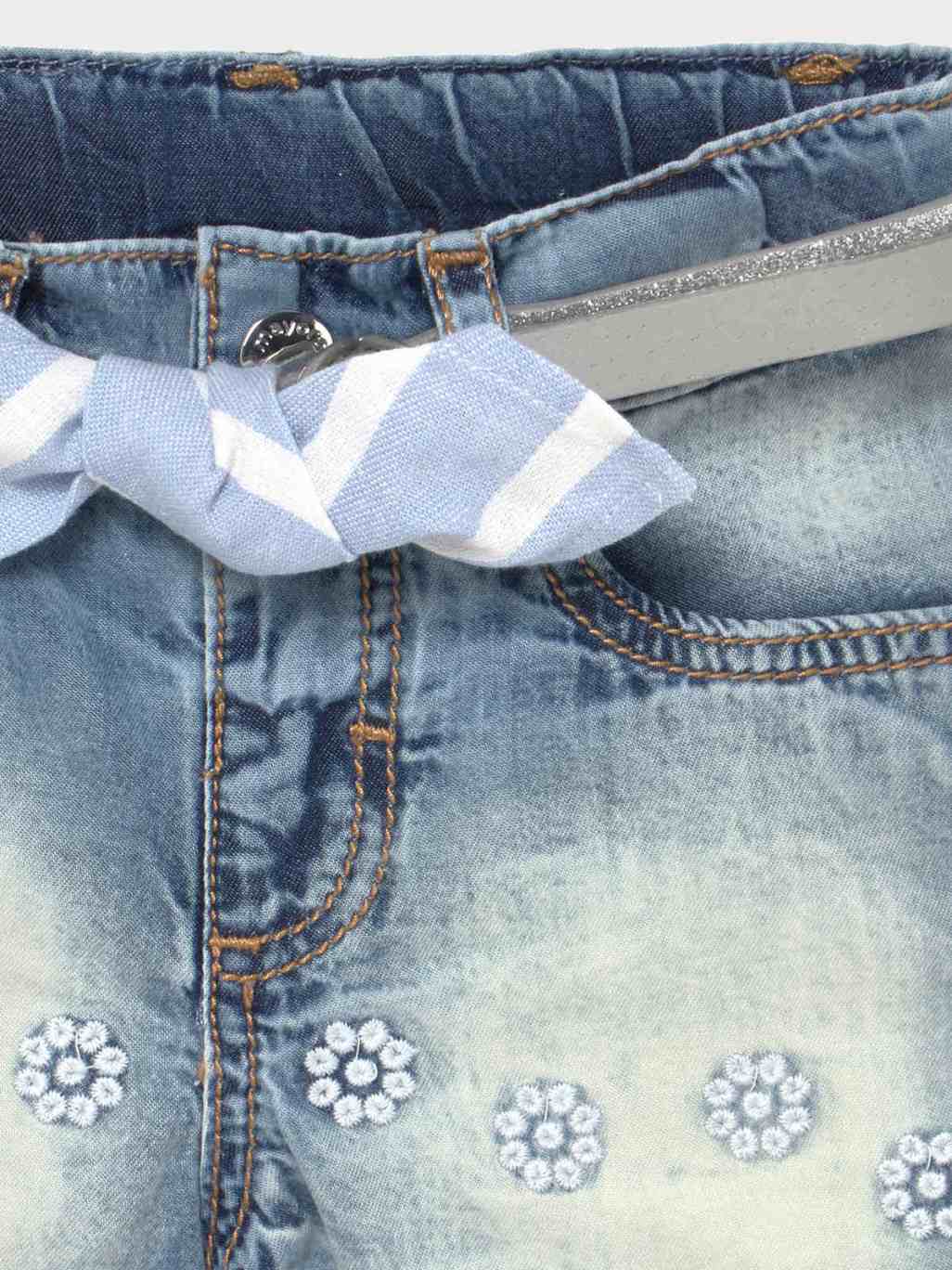 Calção ganga Claro      (Celeste)  para Bebé Menina - Mayoral