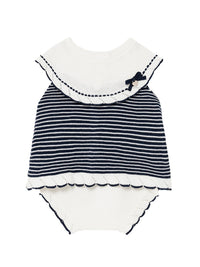 Conj. tricô curto Azul navy  (Marinho)  para Bebé Menina - Mayoral