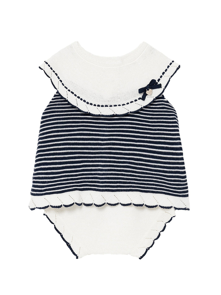 Conj. tricô curto Azul navy  (Marinho)  para Bebé Menina - Mayoral