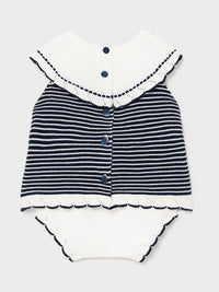 Conj. tricô curto Azul navy  (Marinho)  para Bebé Menina - Mayoral
