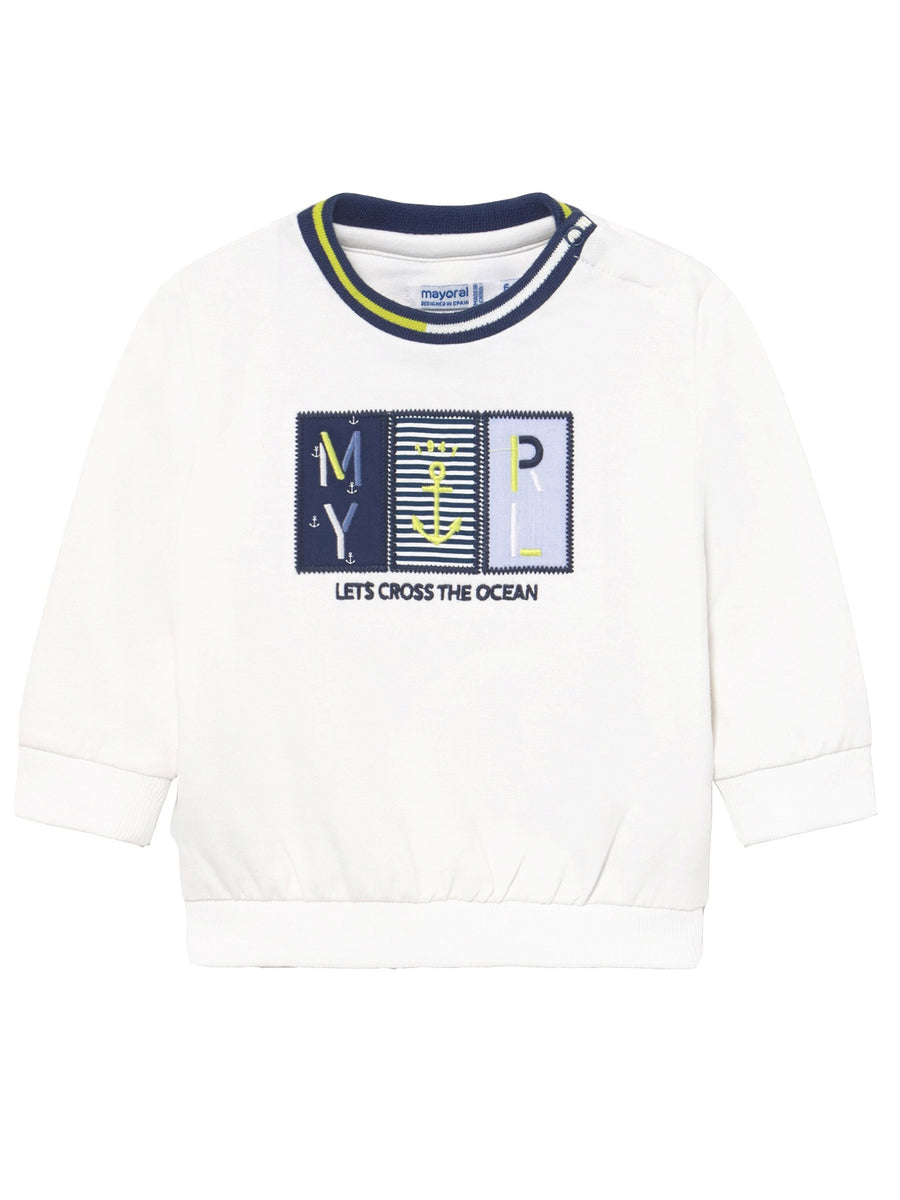 Sweat aplicações Branco     (Branco)  para Bebé Menino - Mayoral