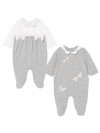 Set 2 conjuntos comp. Silver vig (Cinza Claro)  para Bebé Menina - Mayoral