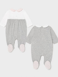 Set 2 conjuntos comp. Silver vig (Cinza Claro)  para Bebé Menina - Mayoral