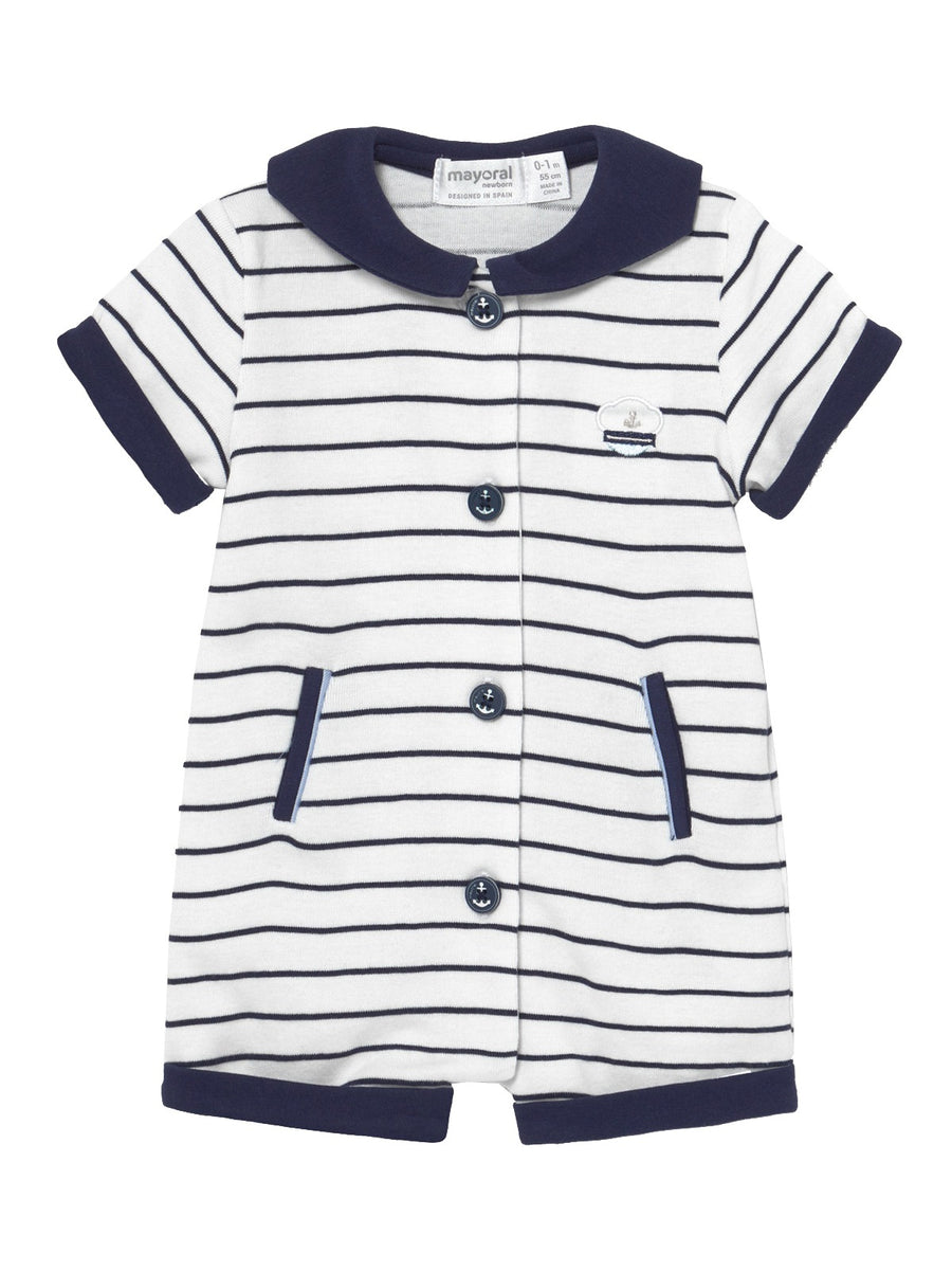 Macacão algodão marinheiro Azul navy  (Marinho)  para Bebé Menino - Mayoral