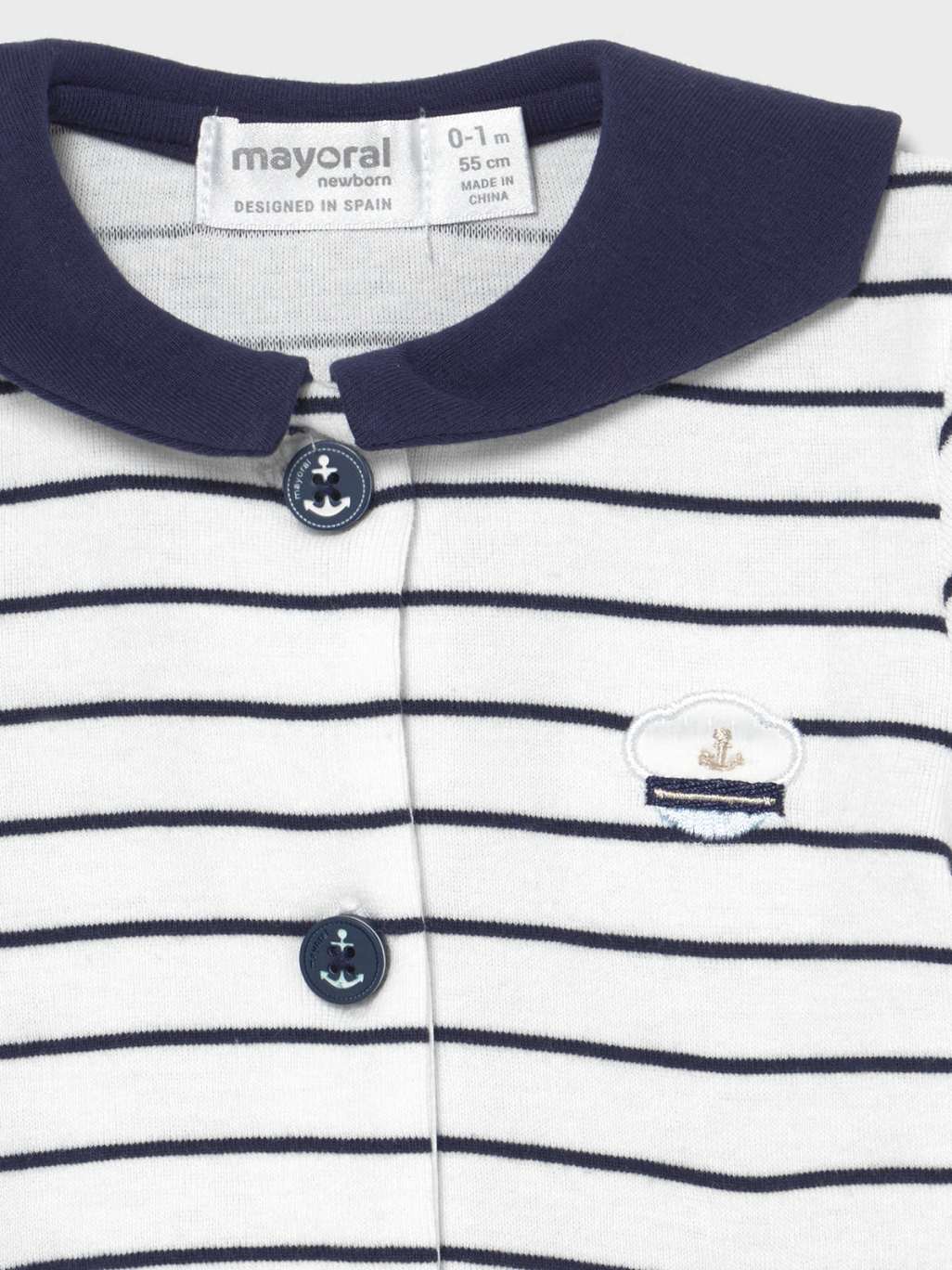 Macacão algodão marinheiro Azul navy  (Marinho)  para Bebé Menino - Mayoral