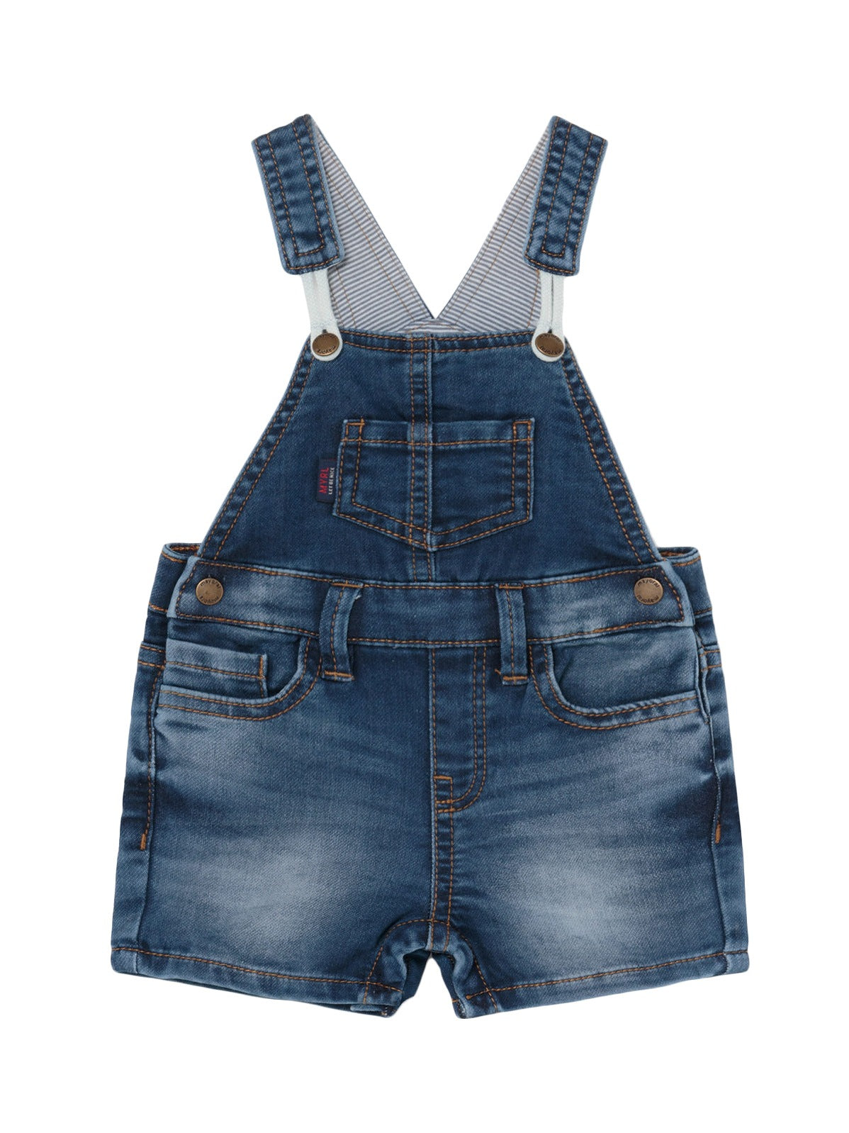 Jardineira calção soft denim Azul ganga (Ganga)  para Bebé Menino - Mayoral