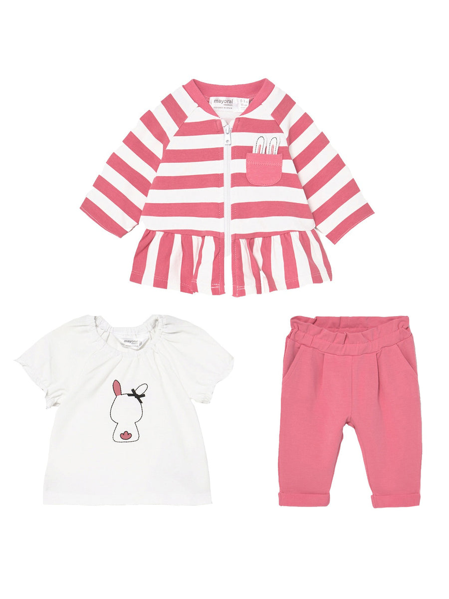 Fato treino com camiseta Bubble gum (Rosa)  para Bebé Menina - Mayoral