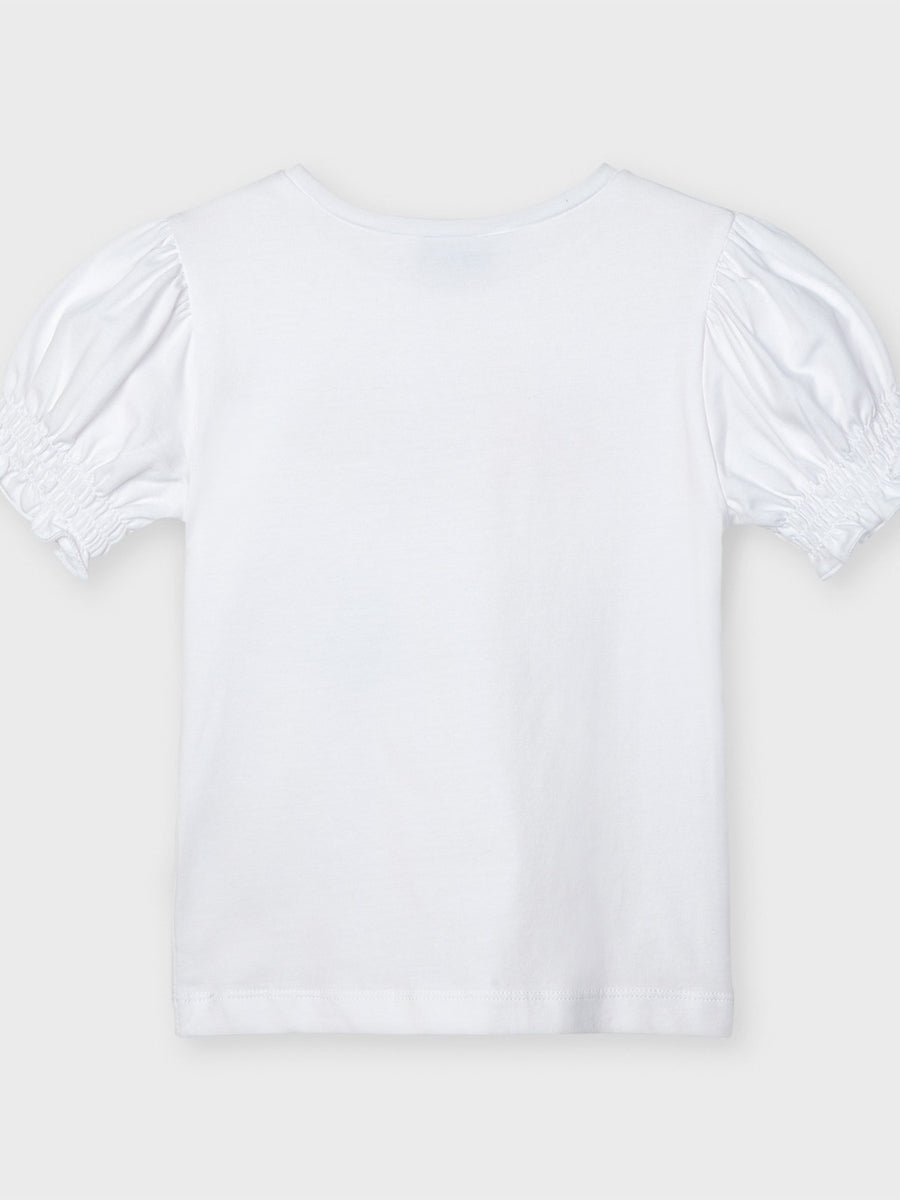 T-shirt ciao Branco     (Branco)  para Menina - Mayoral