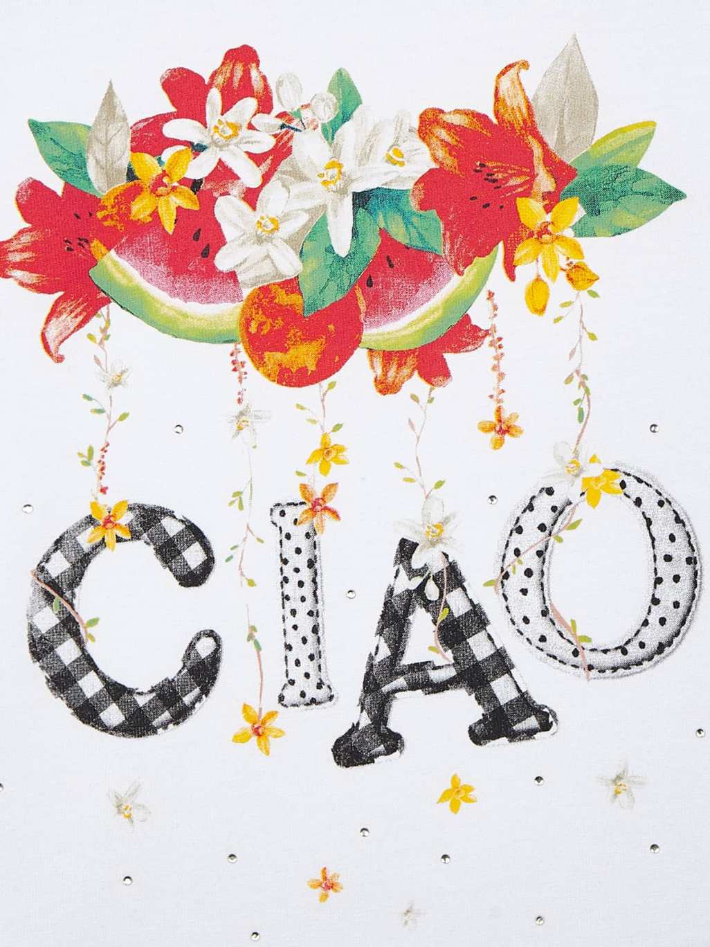 T-shirt ciao Branco     (Branco)  para Menina - Mayoral